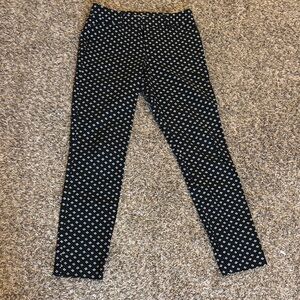 Old Navy Black Pants with White Diamond Print